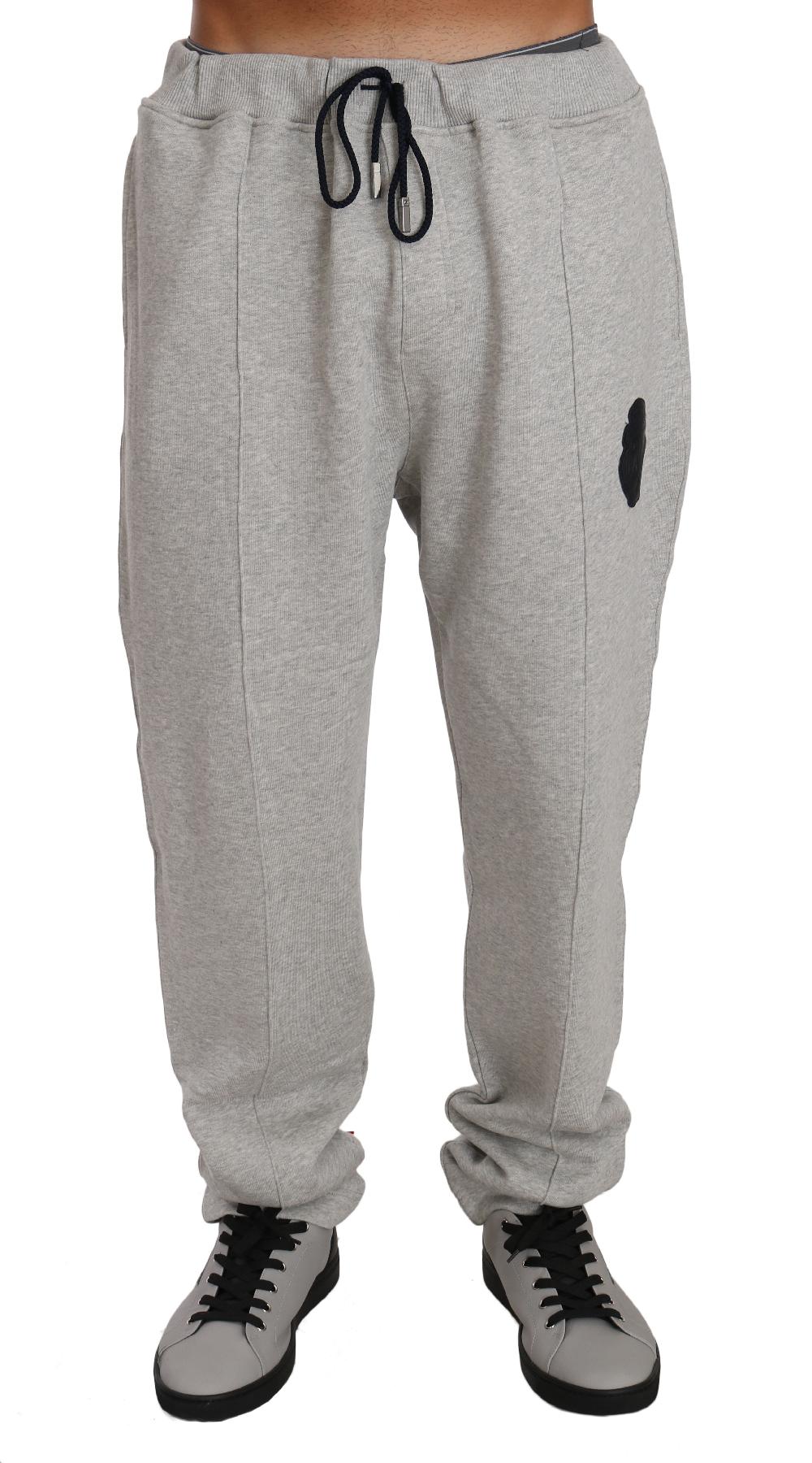 Gray Cotton Sweater Pants Tracksuit  Set - 4xl