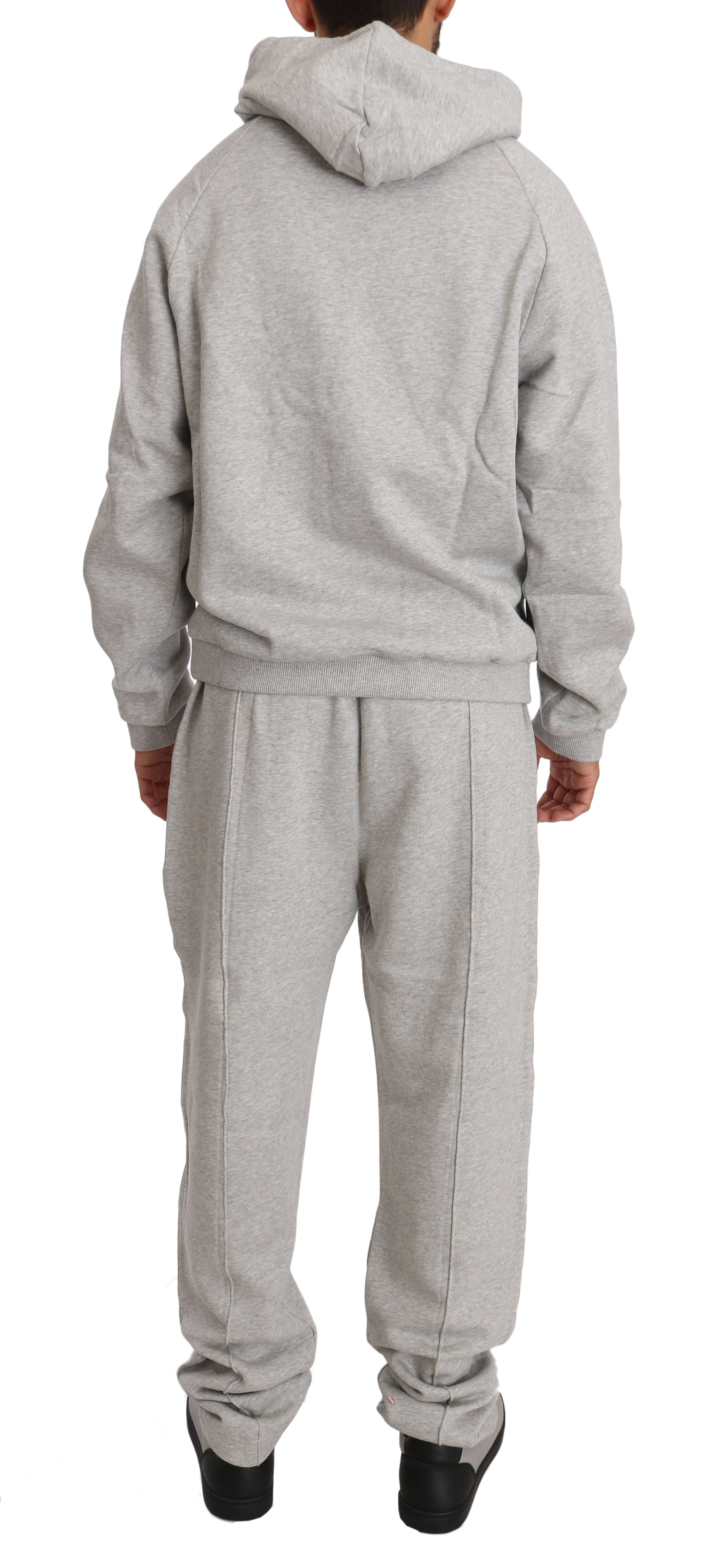 Gray Cotton Sweater Pants Tracksuit  Set - xxl