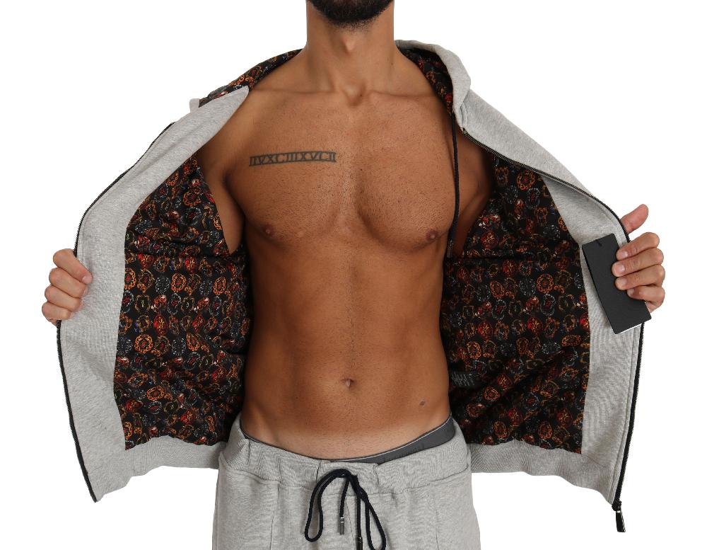 Gray Cotton Sweater Pants Tracksuit  Set - xxl