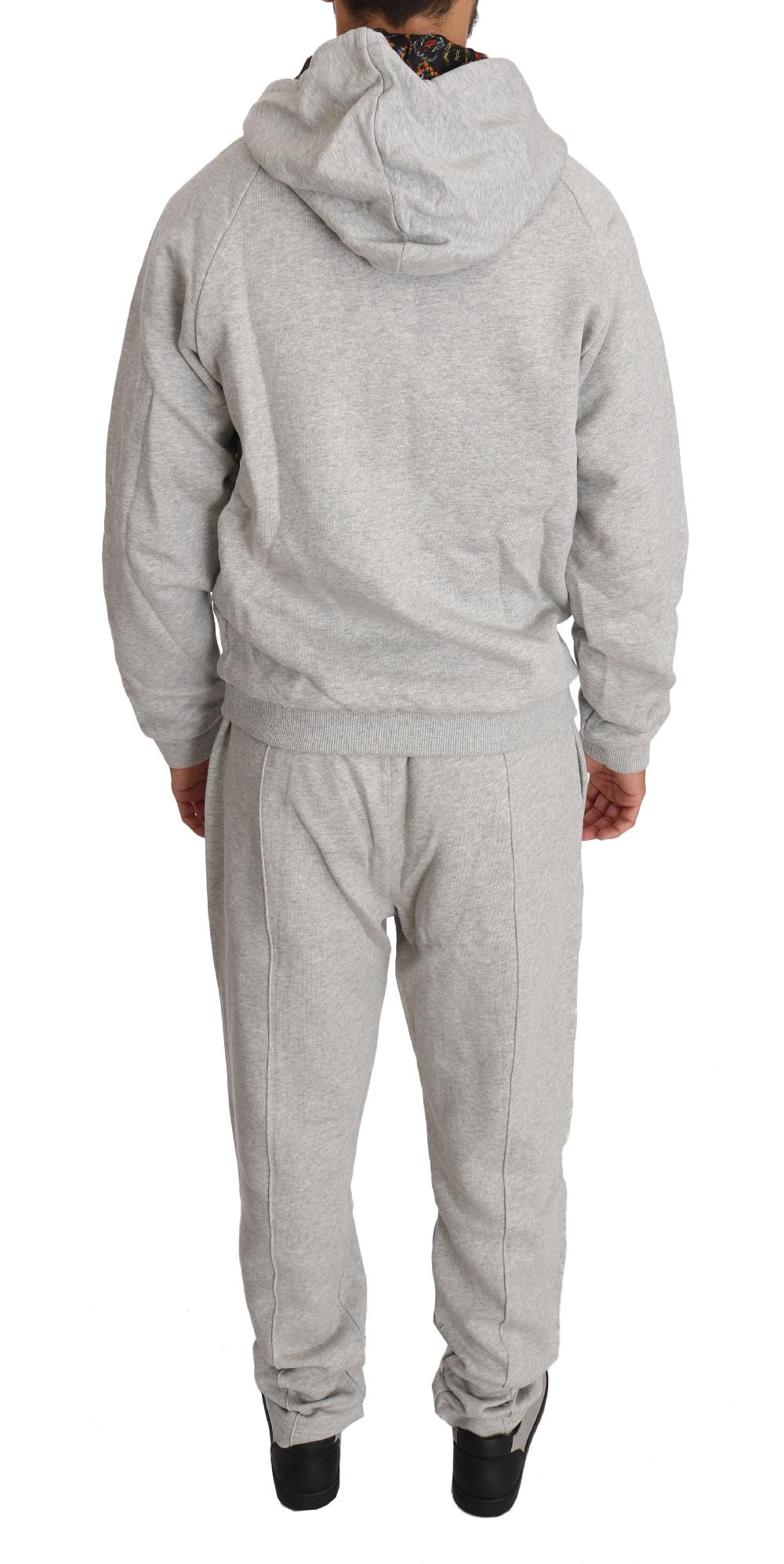 Gray Cotton Sweater Pants Tracksuit - 3xl