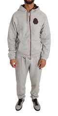 Gray Cotton Sweater Pants Tracksuit - xxl