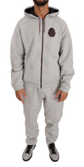 Gray Cotton Sweater Pants Tracksuit - xxl