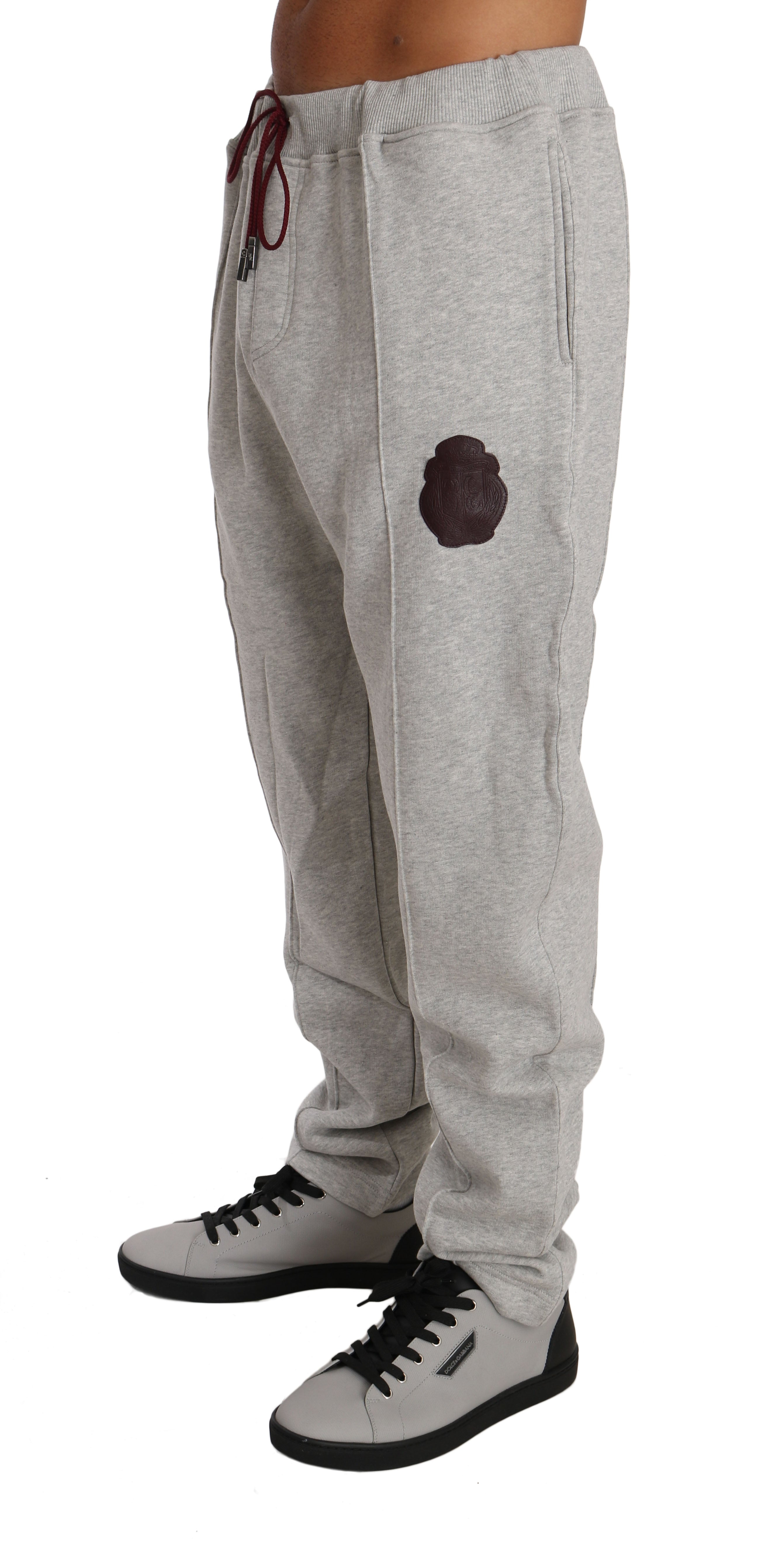 Gray Cotton Sweater Pants Tracksuit - xxl