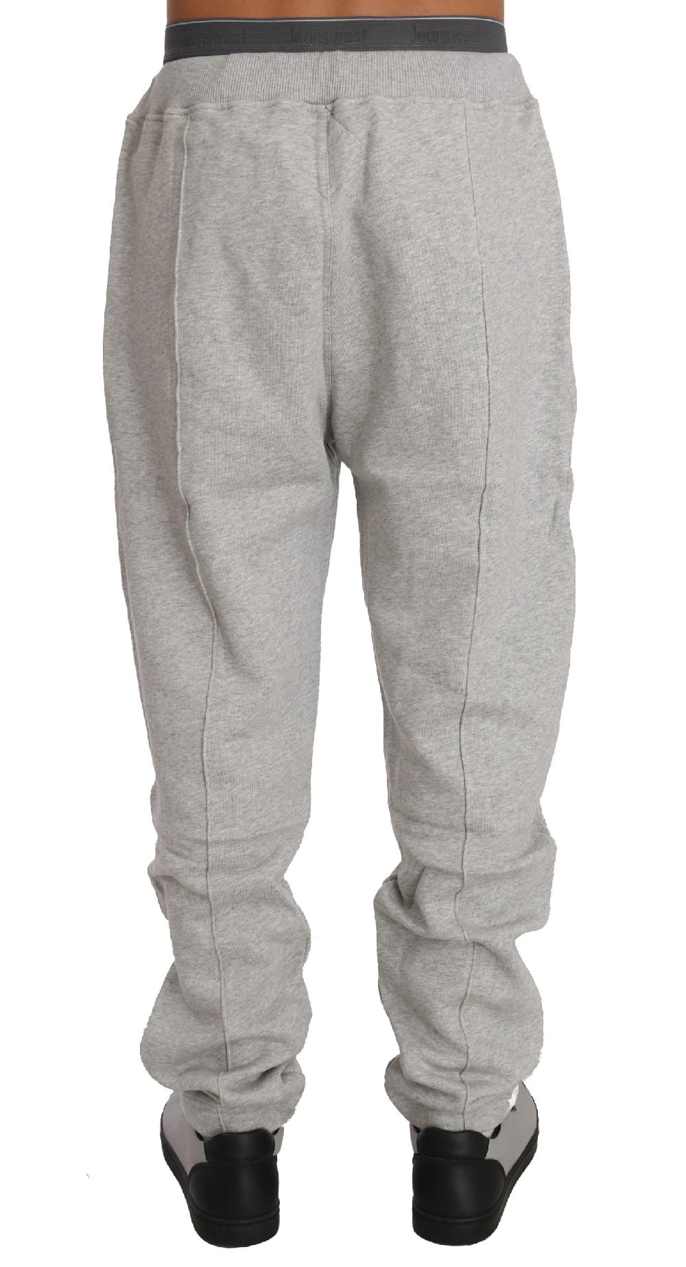 Gray Cotton Sweater Pants Tracksuit - 3xl