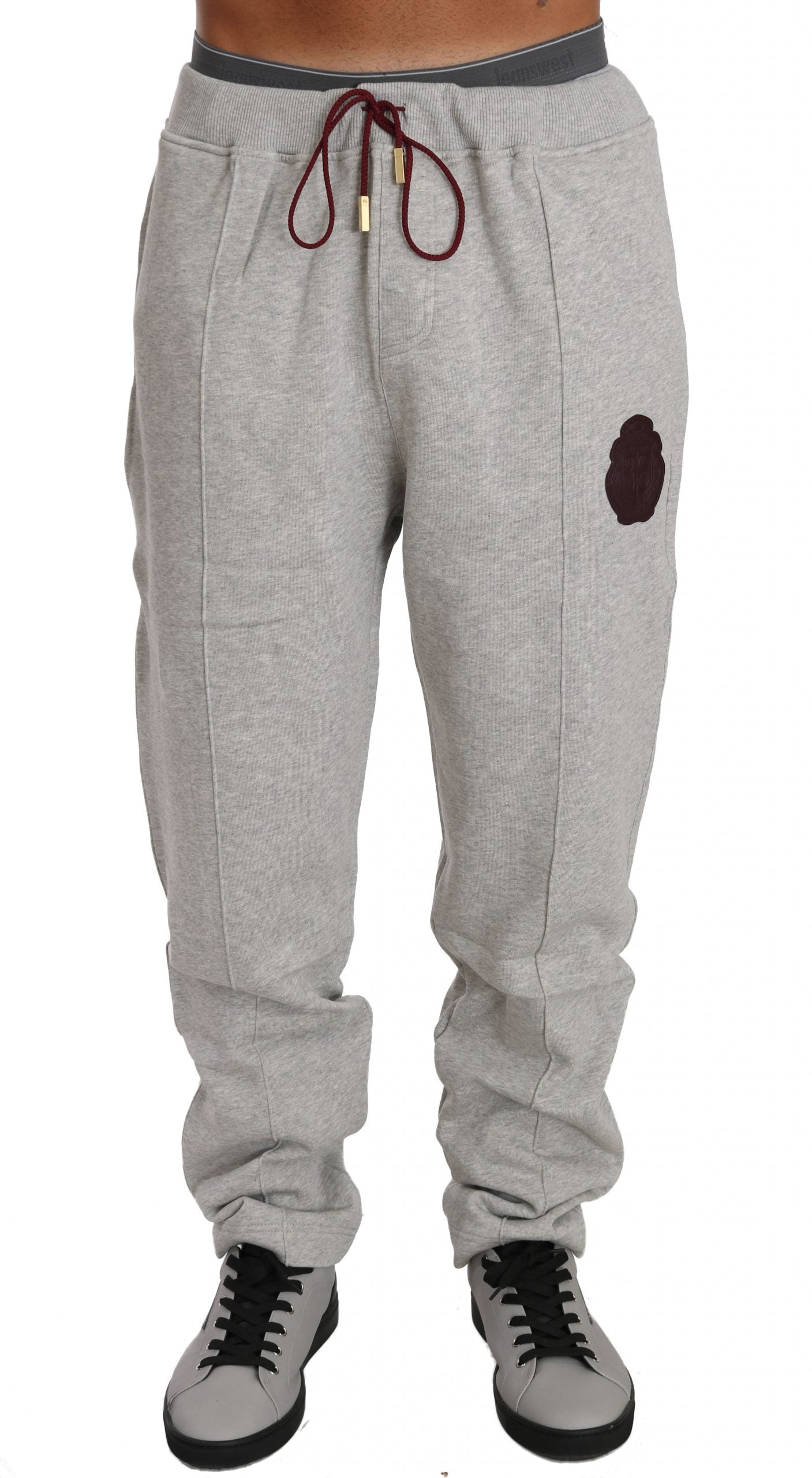 Gray Cotton Sweater Pants Tracksuit - xxl
