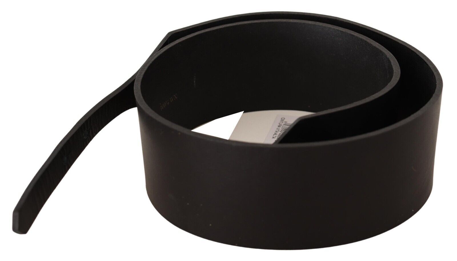 Black Leather Silver Round Buckle Belt - 85-cm-34-inches