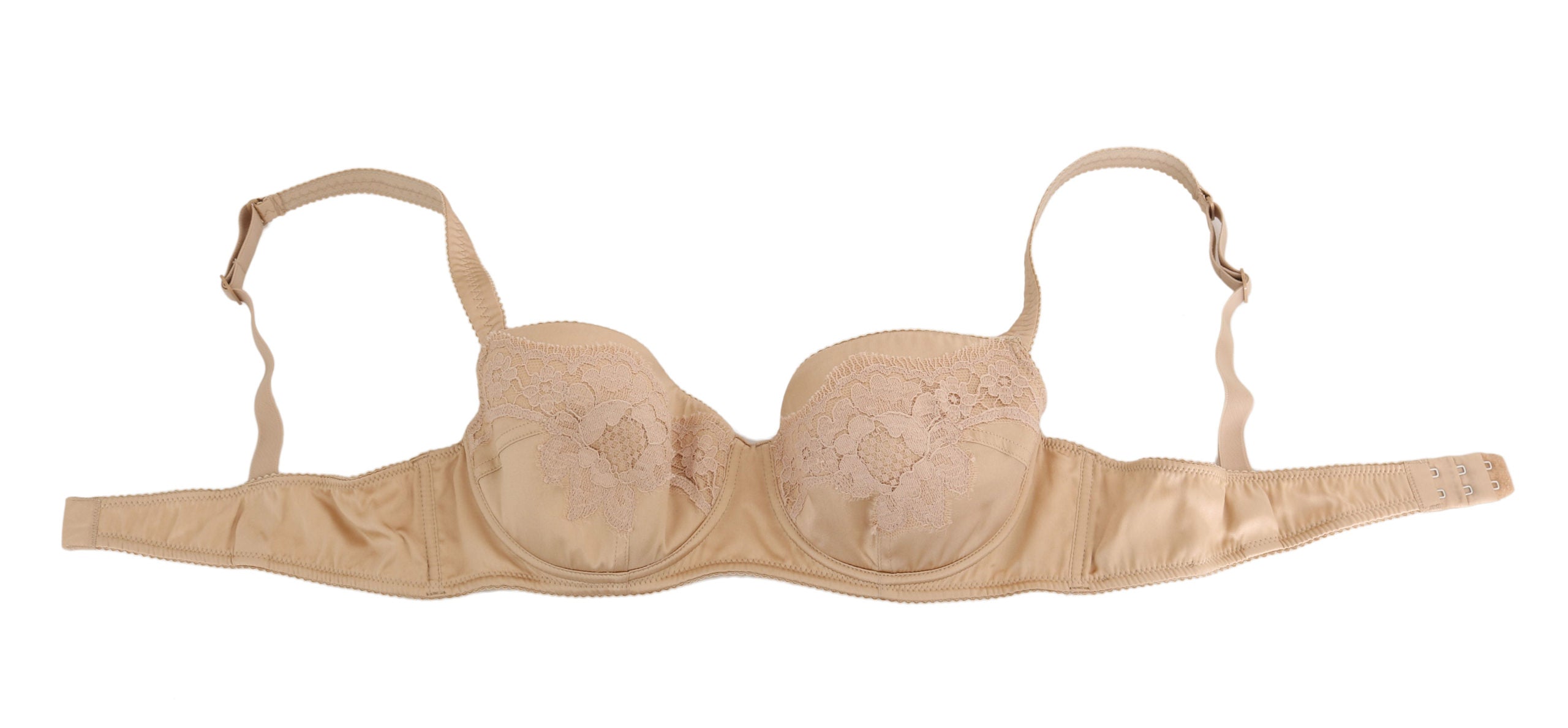 Beige Silk Floral Stretch Underwear - it1-xs