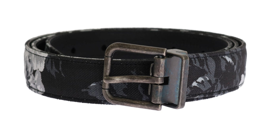 Black Cayman Linen Leather Belt - 90-cm-36-inches