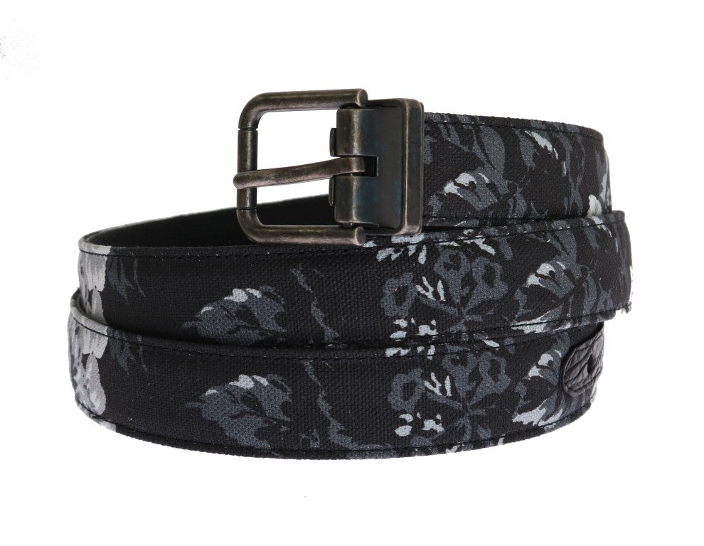Black Cayman Linen Leather Belt - 90-cm-36-inches