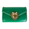Green Leather Devotion Clutch - women