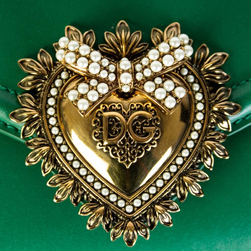 Green Leather Devotion Clutch - women