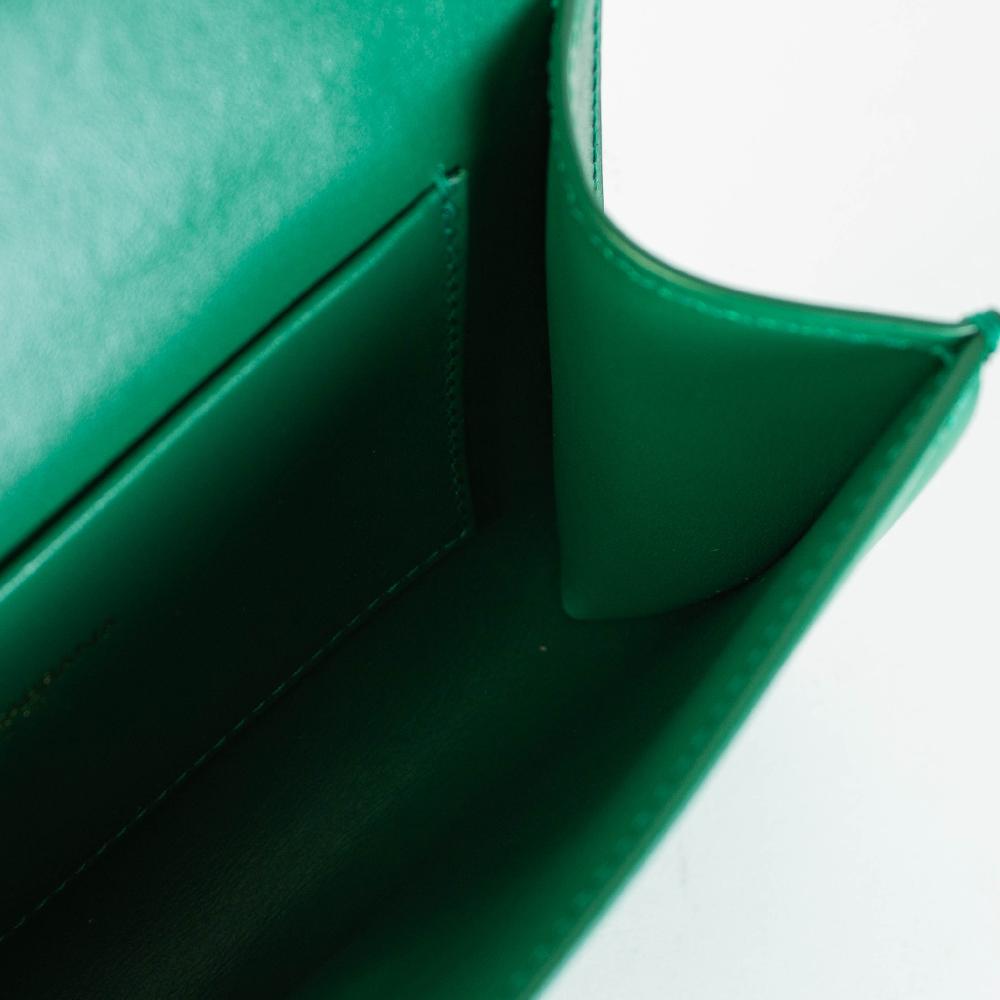 Green Leather Devotion Clutch - women