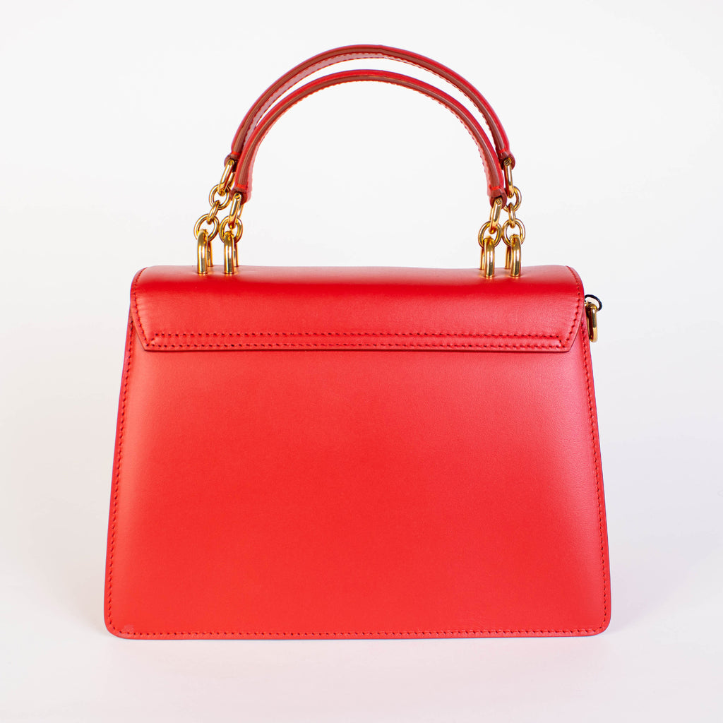 Red Leather Welcome Handbag - women