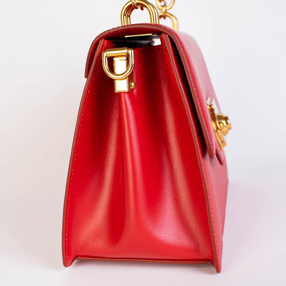 Red Leather Welcome Handbag - women