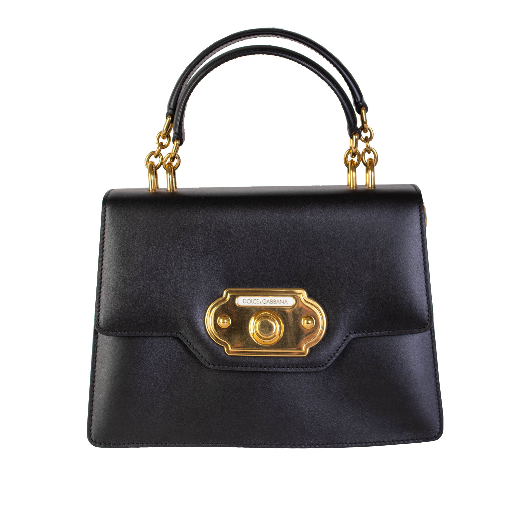Black Leather Welcome Handbag - women
