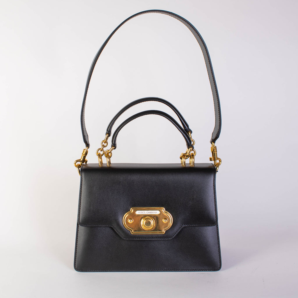 Black Leather Welcome Handbag - women