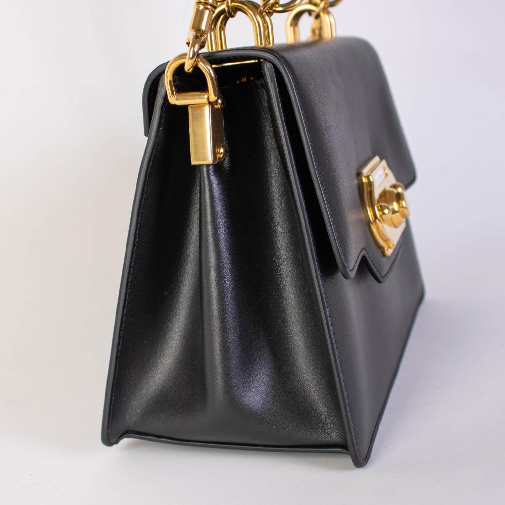 Black Leather Welcome Handbag - women