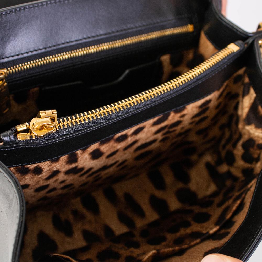 Black Leather Welcome Handbag - women