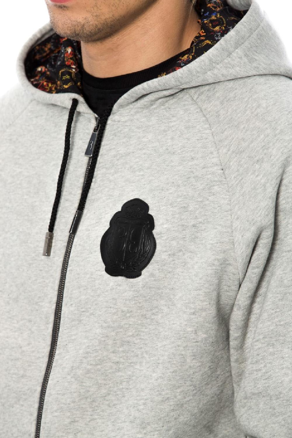 Gray Cotton Hooded Sweatsuit - 4xl