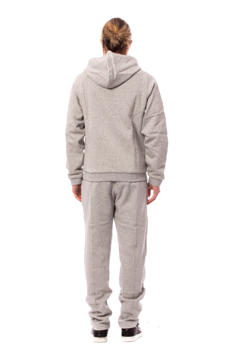 Gray Cotton Hooded Sweatsuit - 3xl