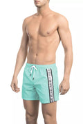 Light Blue Polyamide Swimwear - l