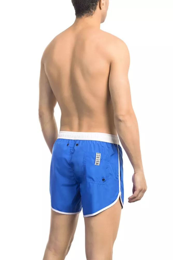 Blue Polyester Swimwear - l