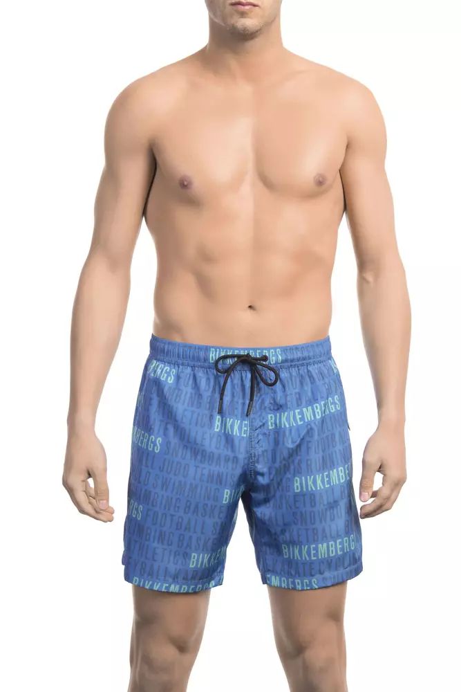 Blue Polyester Swimwear - s