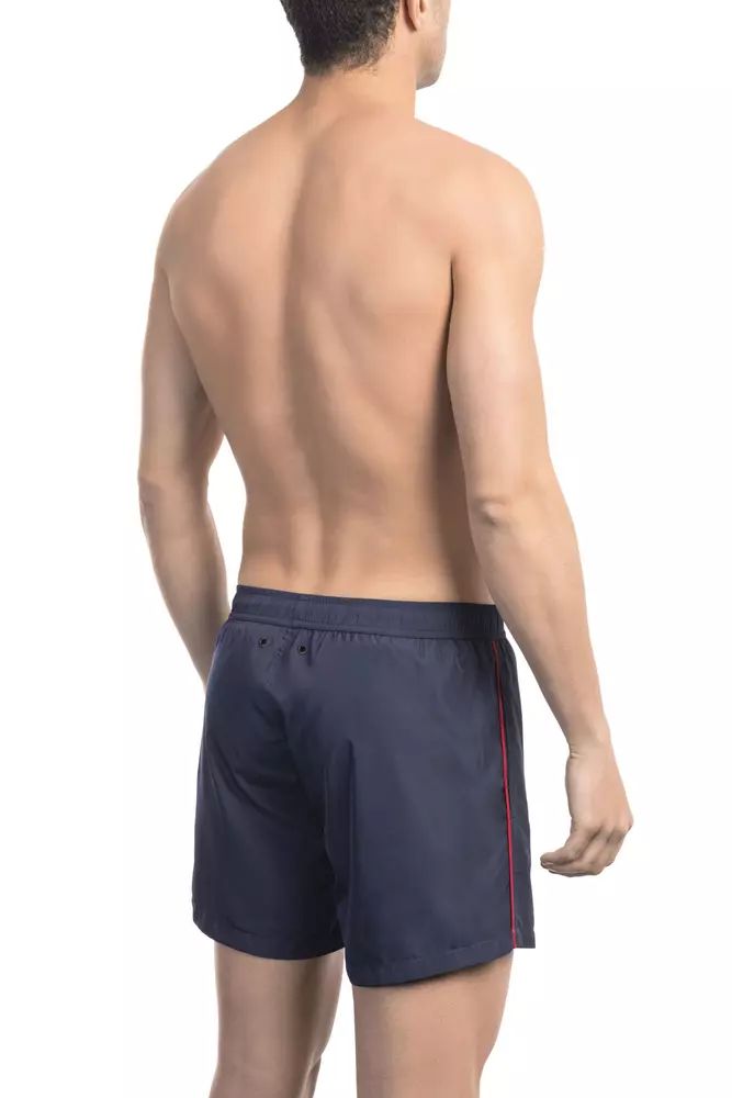 Blue Polyester Swimwear - l