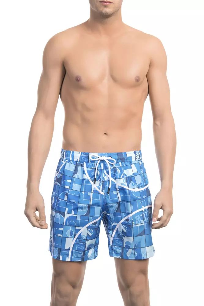 Light Blue Polyester Swimwear - xxl