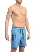 Light Blue Polyester Swimwear - l