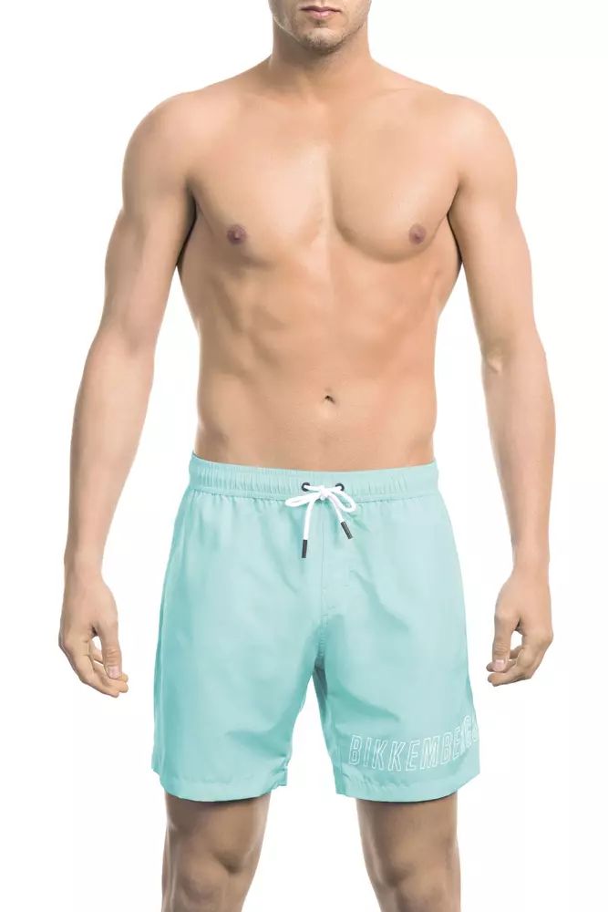 Light Blue Polyester Swimwear - xl