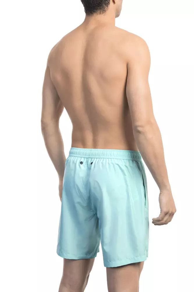 Light Blue Polyester Swimwear - xl