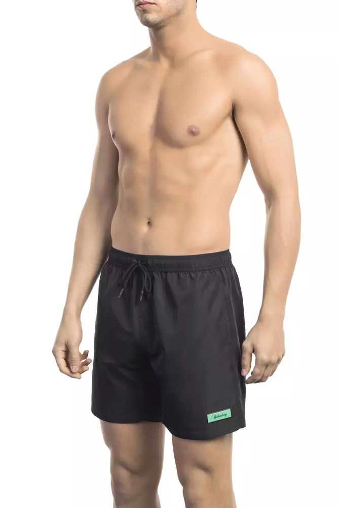 Black Polyester Swimwear - s