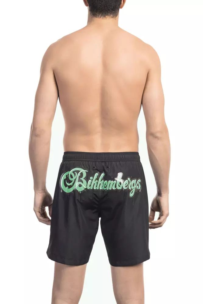Black Polyester Swimwear - m