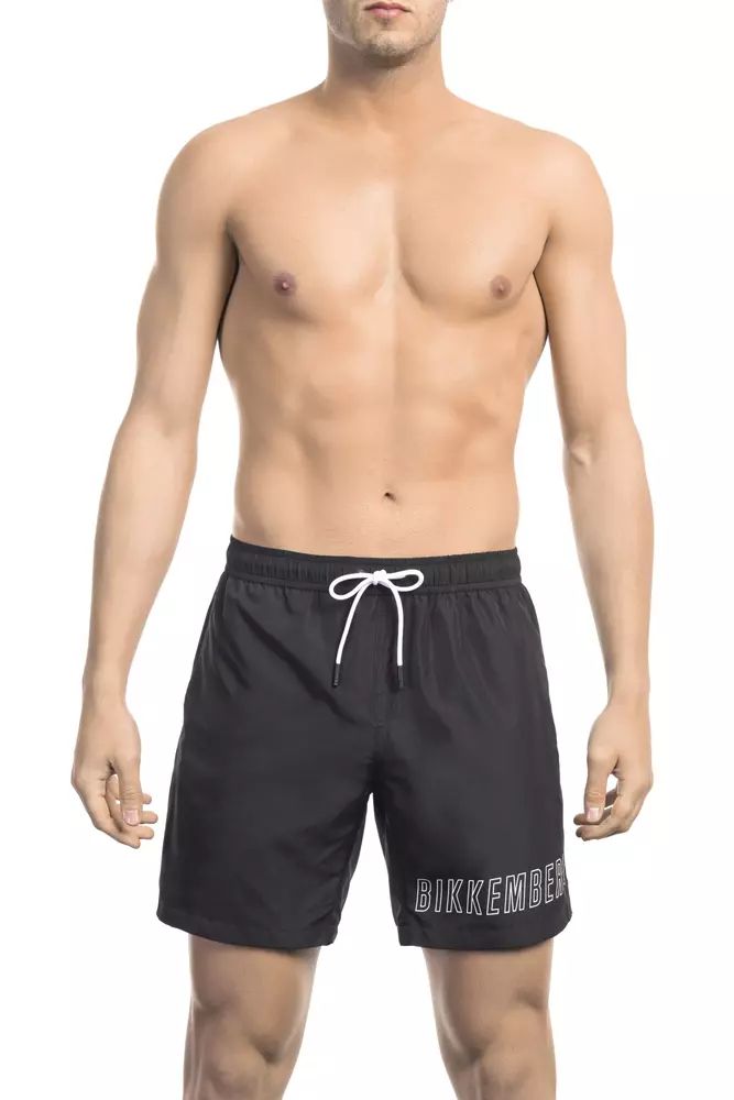 Black Polyester Swimwear - l