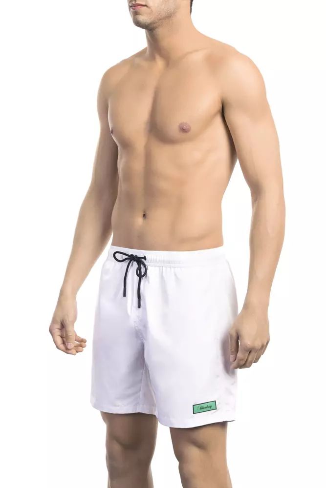 White Polyester Swimwear - l