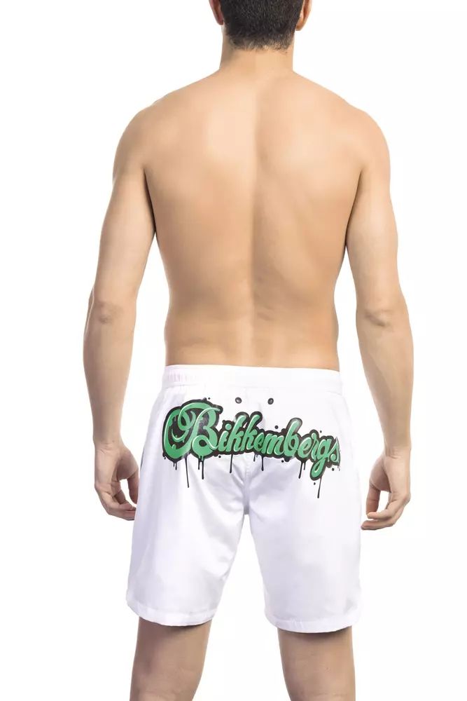 White Polyester Swimwear - m