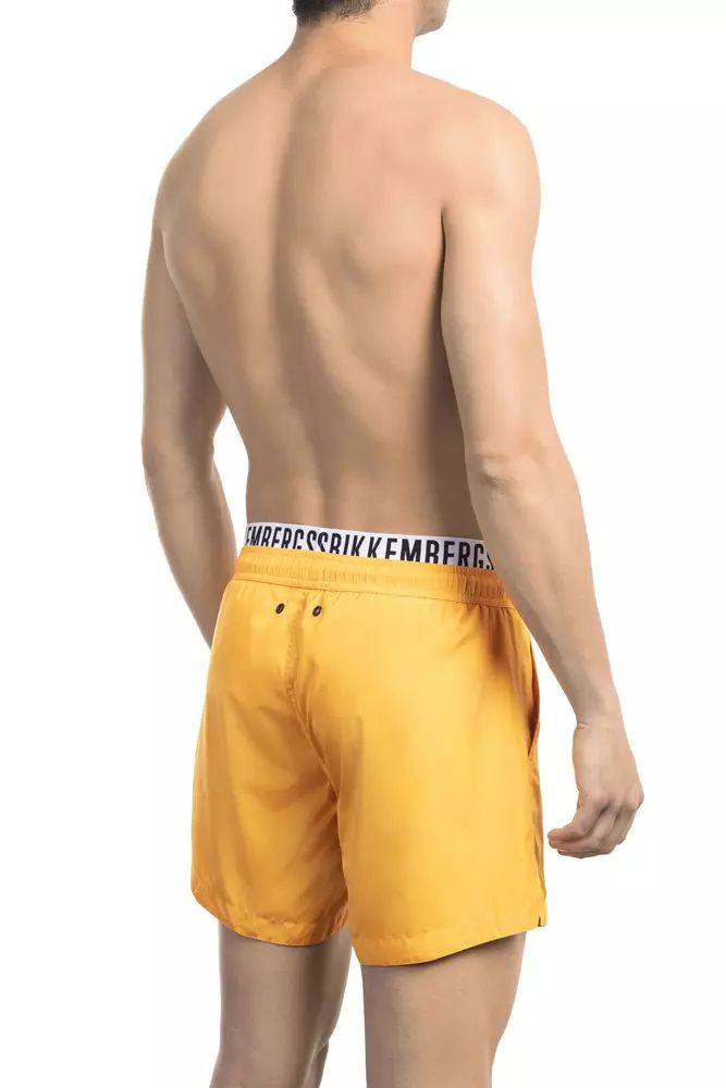 Orange Polyester Swimwear - s