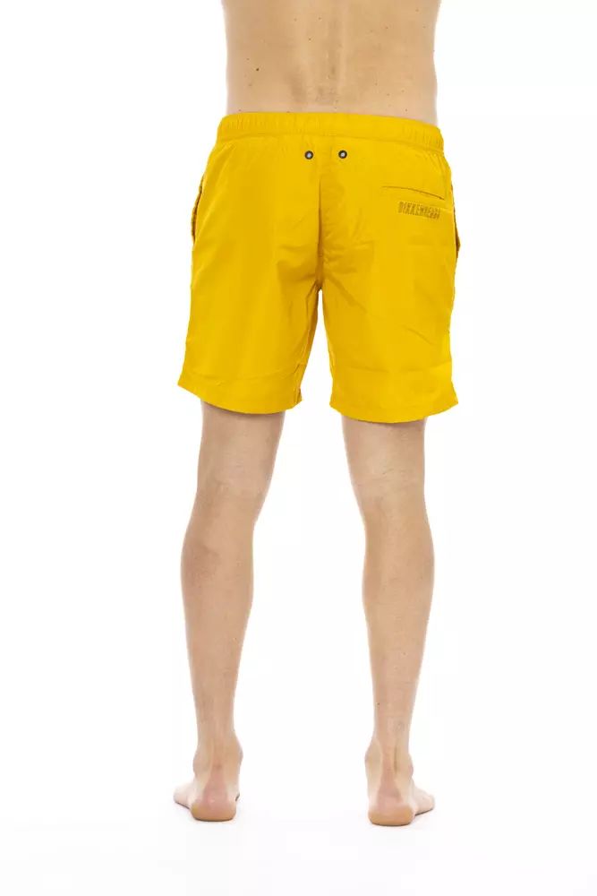 Yellow Polyester Swimwear - xl