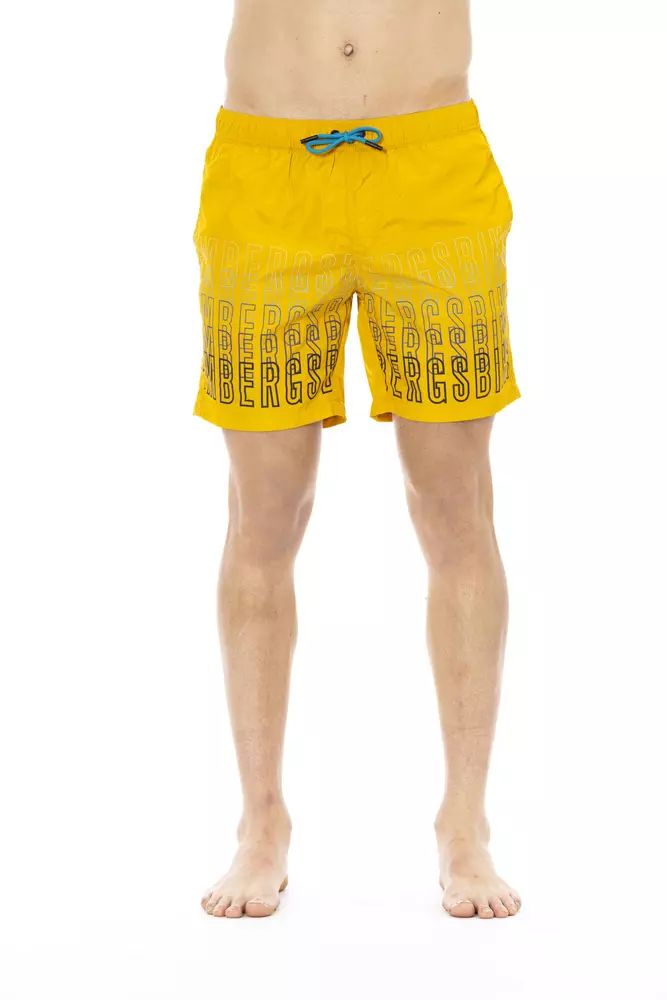 Yellow Polyester Swimwear - xxl