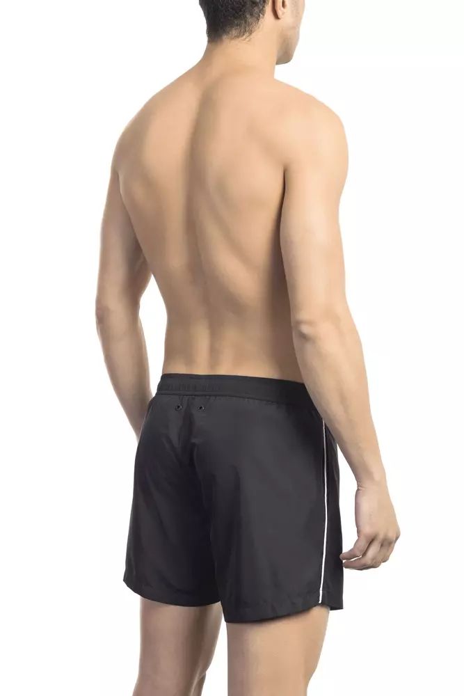 Black Polyester Swimwear - s