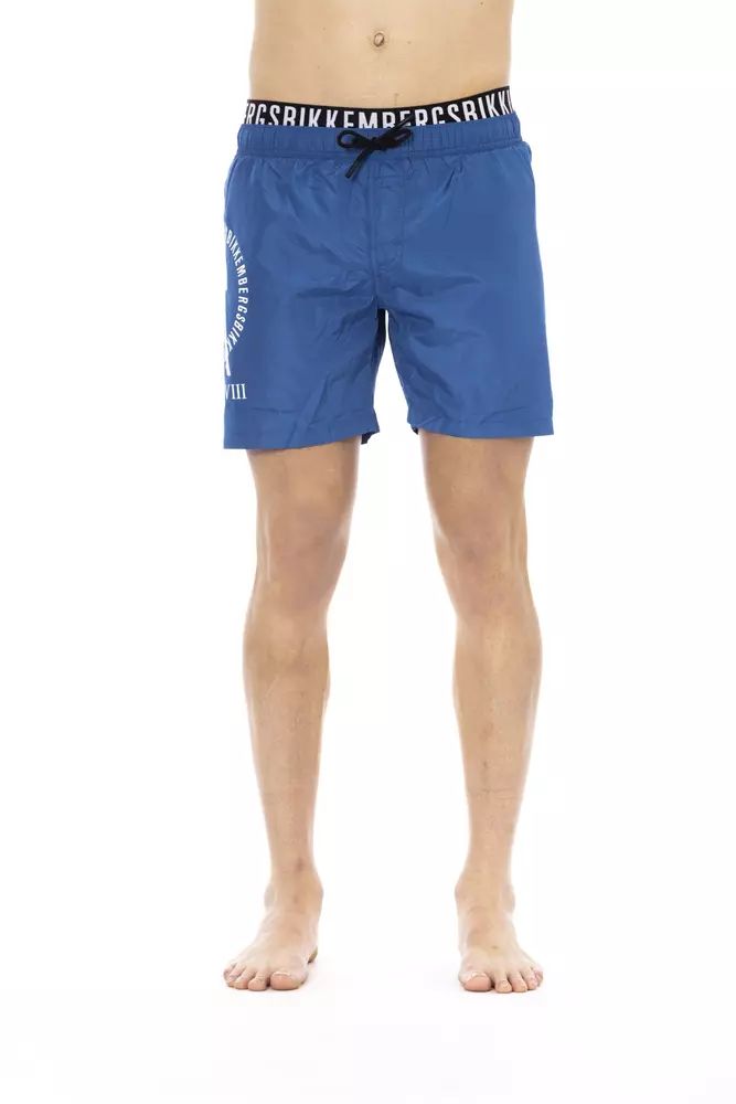 Blue Polyester Swimwear - l
