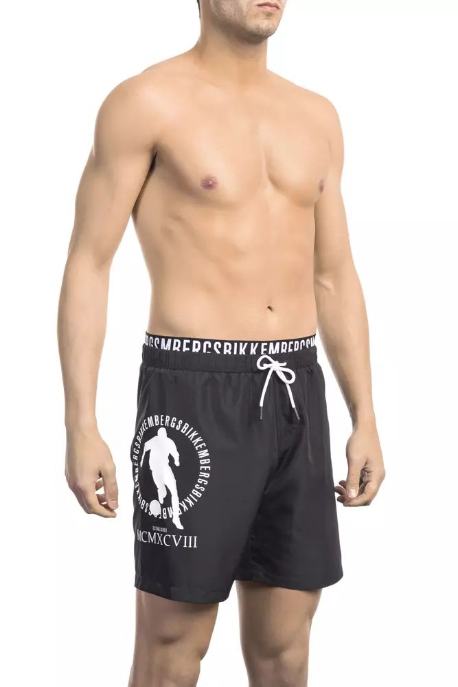 Black Polyester Swimwear - m
