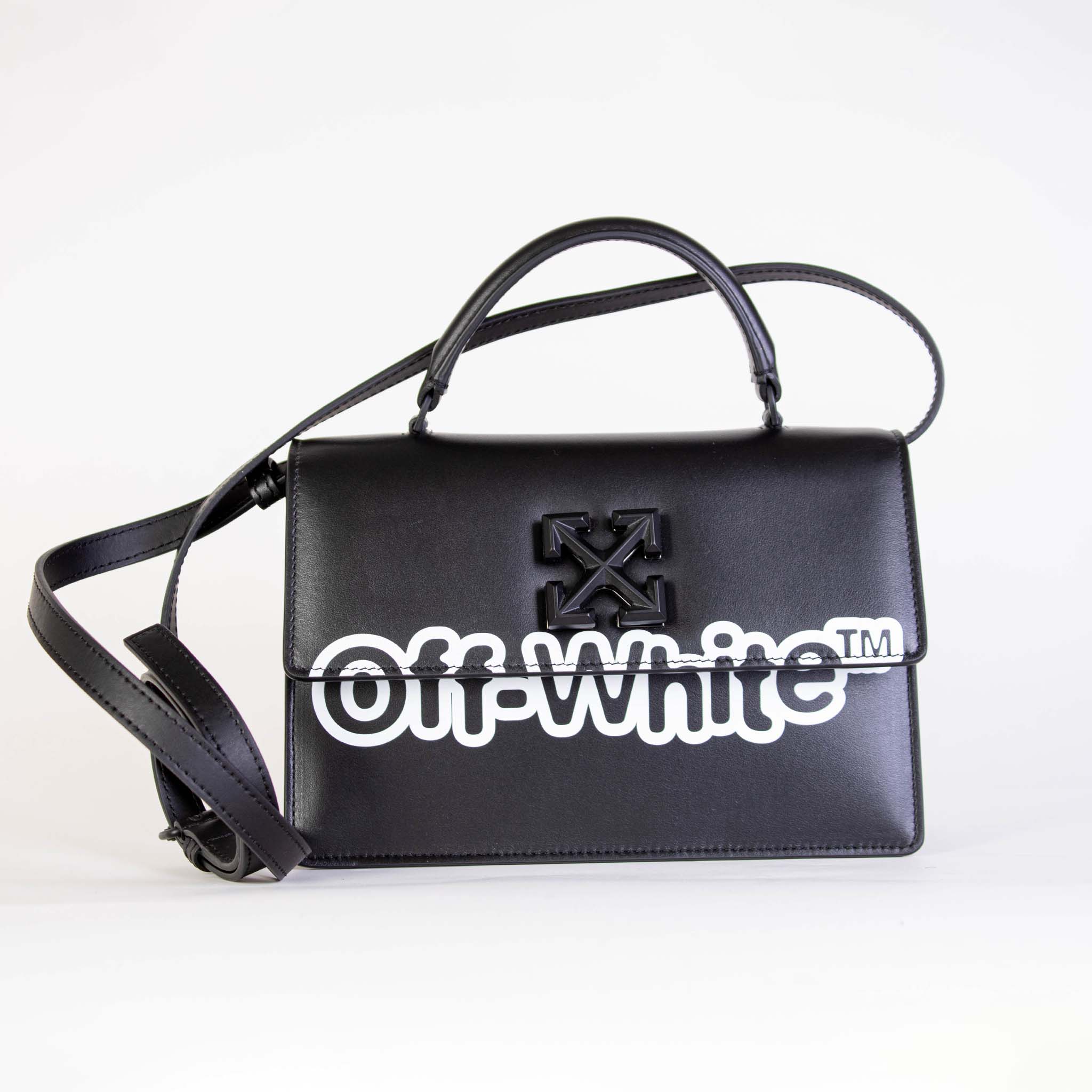 Jitney Off-White Tote Bag in Black - women