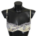 Beige Gray Lace Balconcino Bra Underwear - it2-s