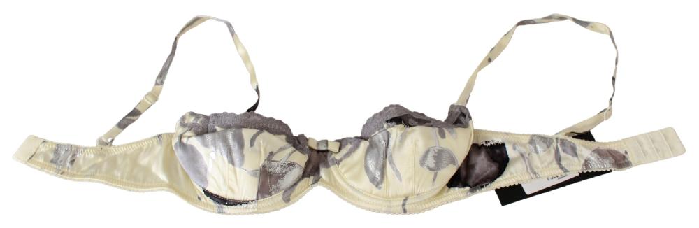 Beige Gray Lace Balconcino Bra Underwear - it2-s