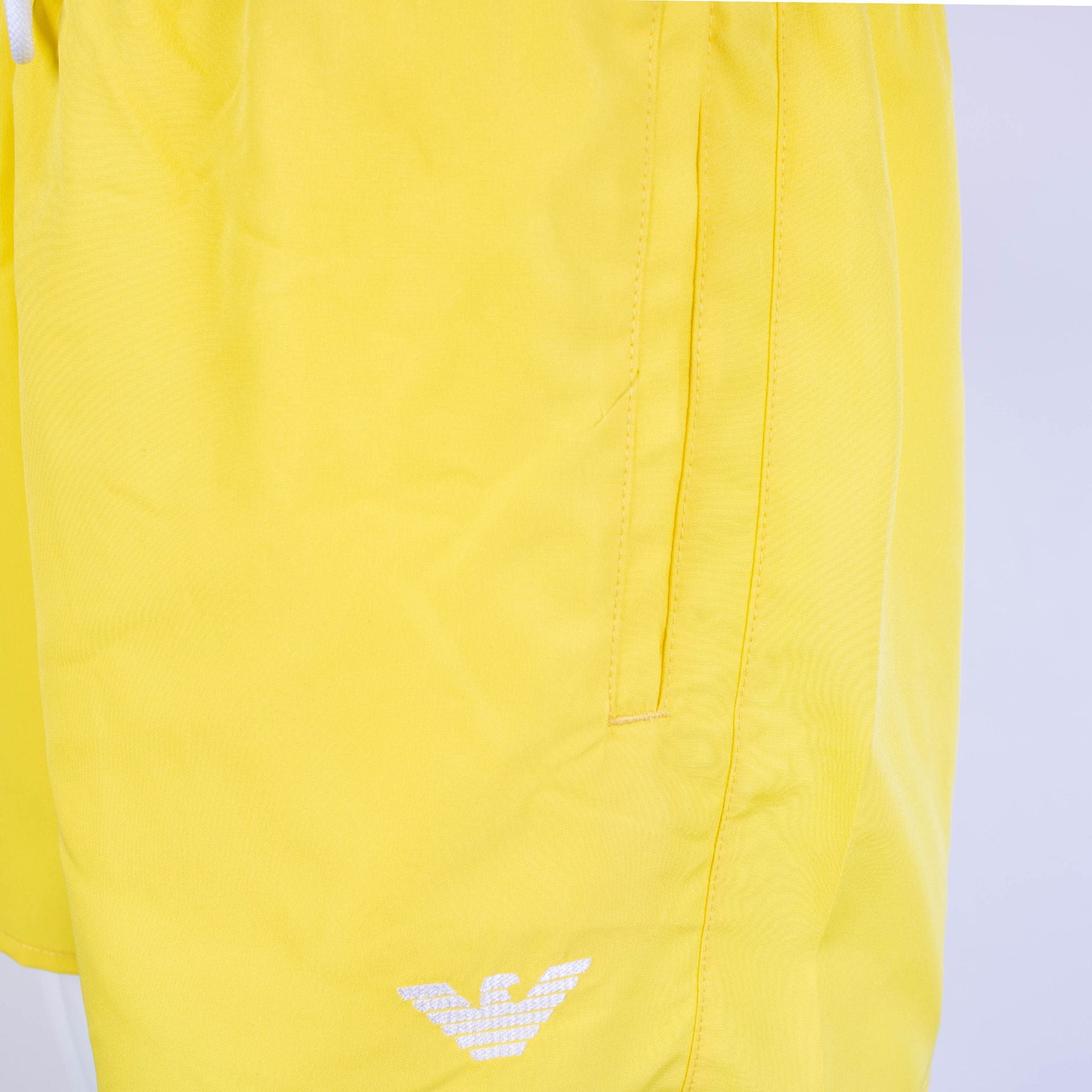 Yellow Swim Shorts Logo Details - it48-m
