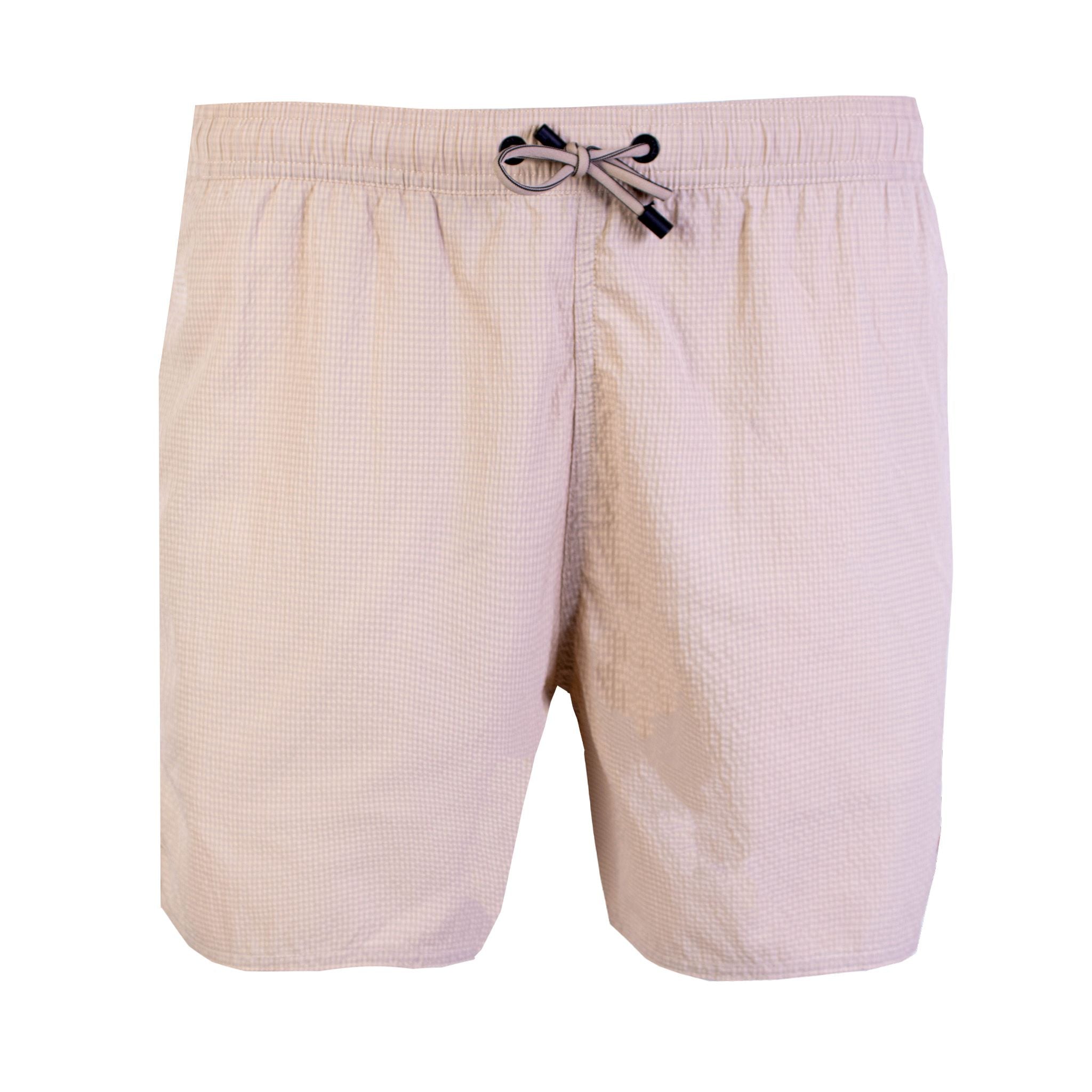 Beige Swim Shorts Logo Details - it48-m