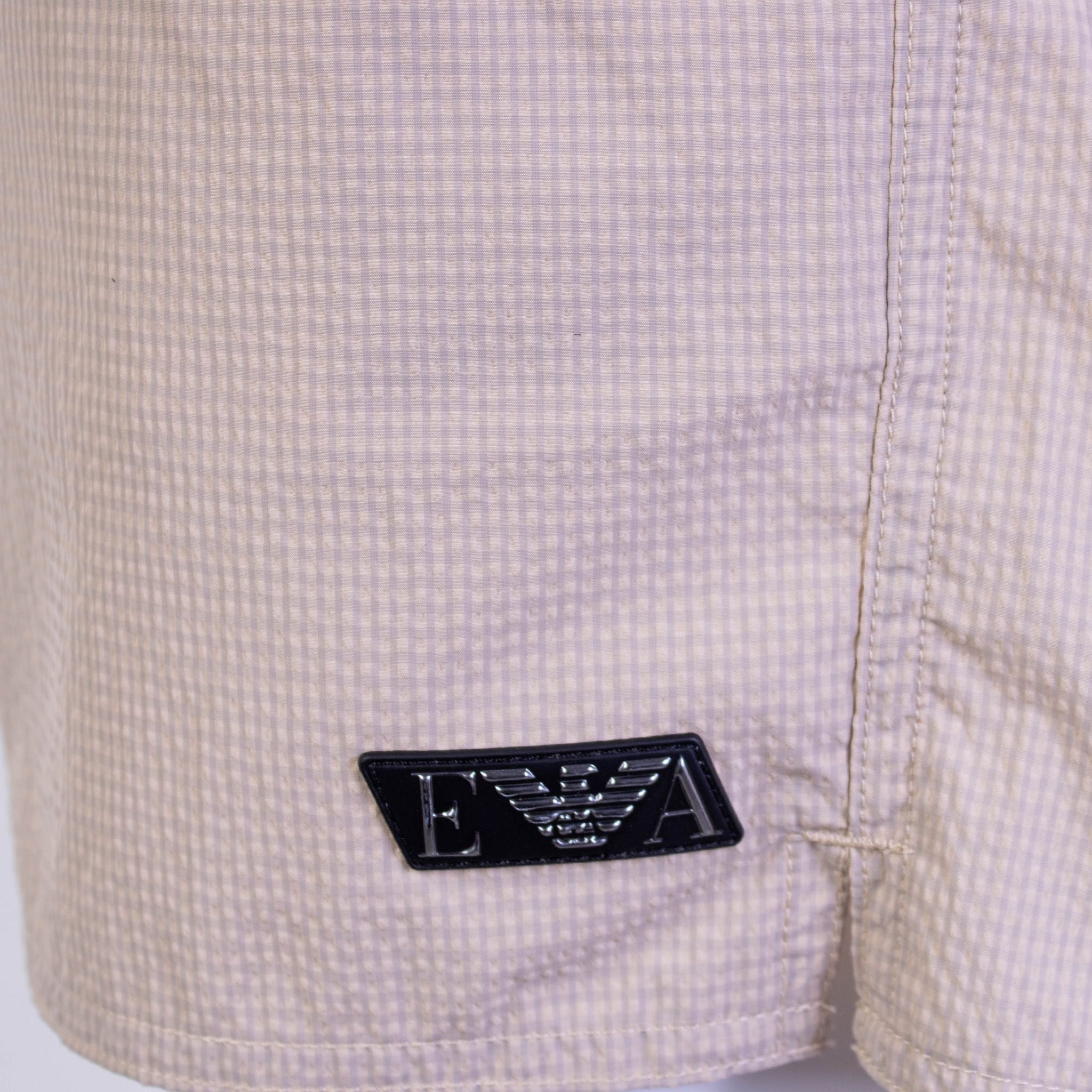 Beige Swim Shorts Logo Details - it48-m