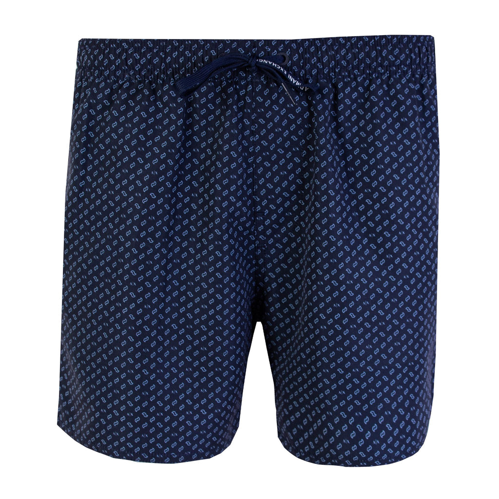Blue Micro Print Swim Shorts - it48-m